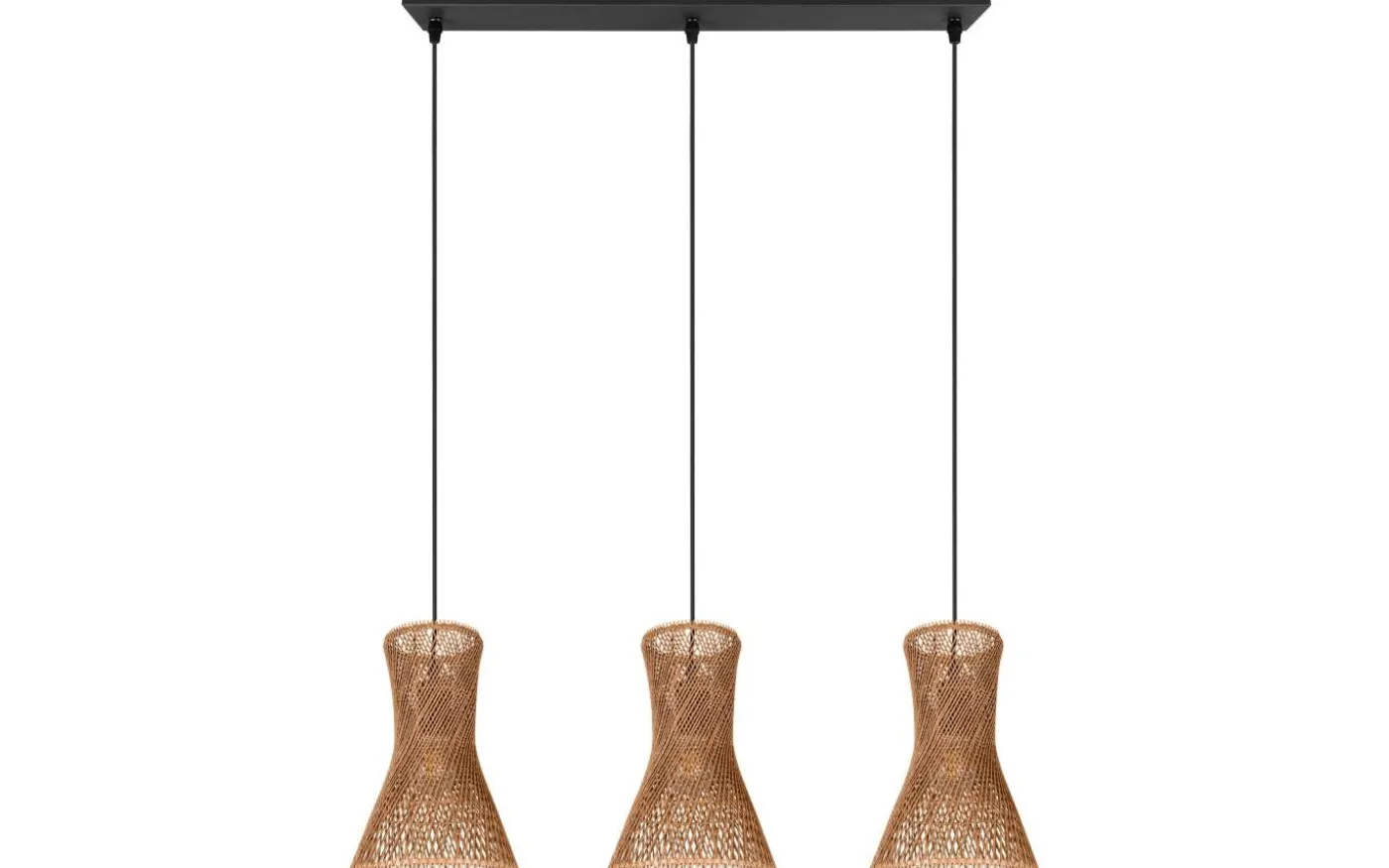 Bijou Taklampa 3-delat E27 brunt/pappersgarn