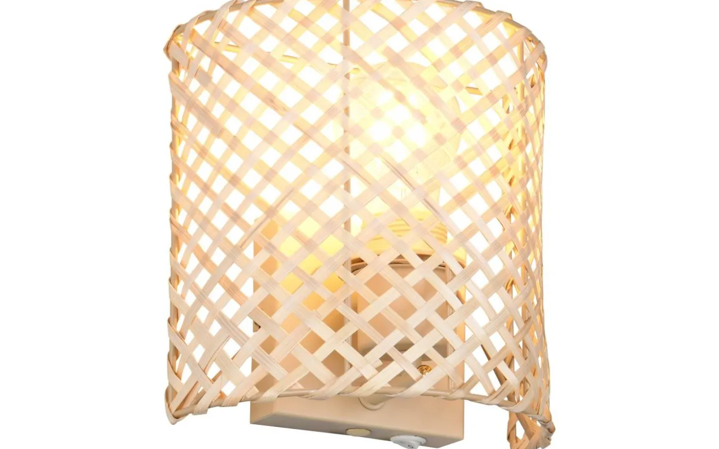 Bina Vägglampa E27 brun/bambu