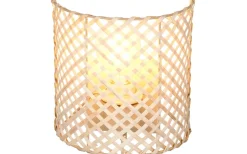 Bina Vägglampa E27 brun/bambu