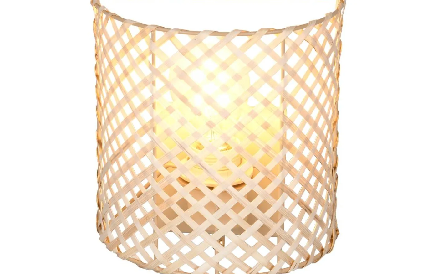 Bina Vägglampa E27 brun/bambu