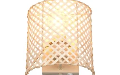 Bina Vägglampa E27 brun/bambu