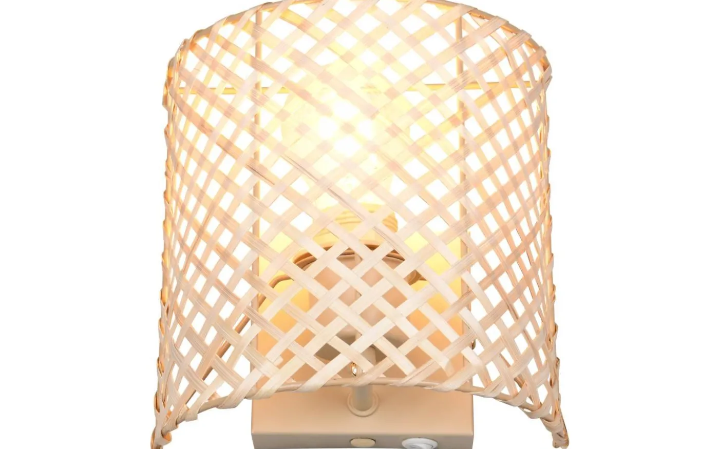 Bina Vägglampa E27 brun/bambu