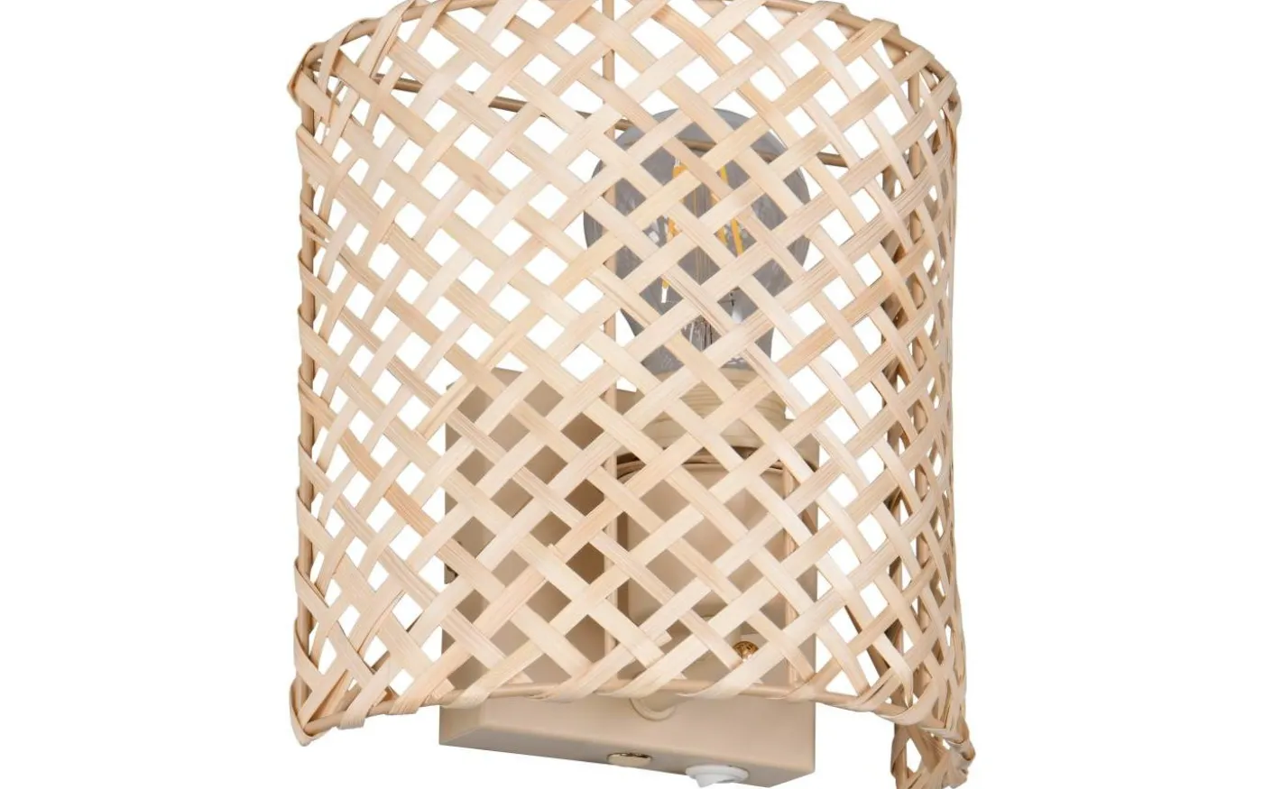 Bina Vägglampa E27 brun/bambu