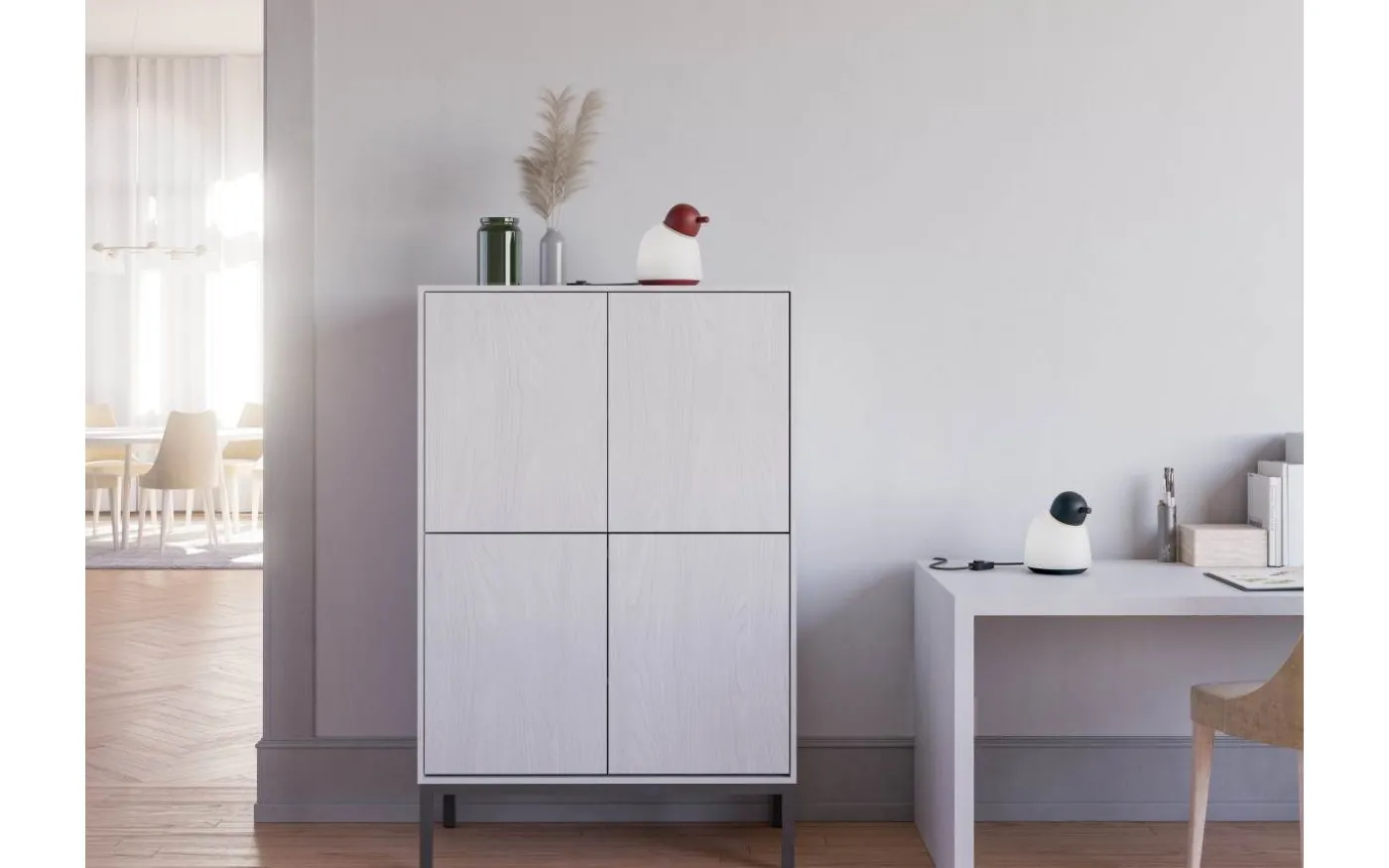 Bird Bordslampa 21,5cm Svart/Mässing/Opal