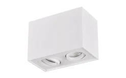 Biscuit Takspotlight 2-delad GU10 mattvit