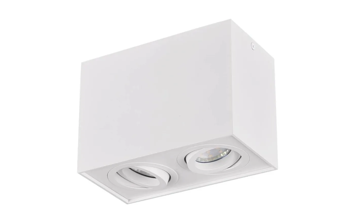 Biscuit Takspotlight 2-delad GU10 mattvit