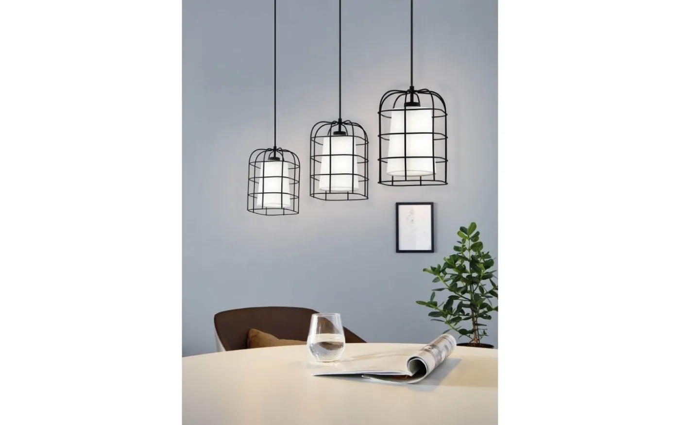 Bittams Taklampa 89cm 3L Svart/Vit