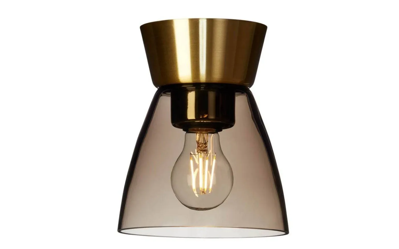 Bizzo Plafond 17cm Mässing/Rök