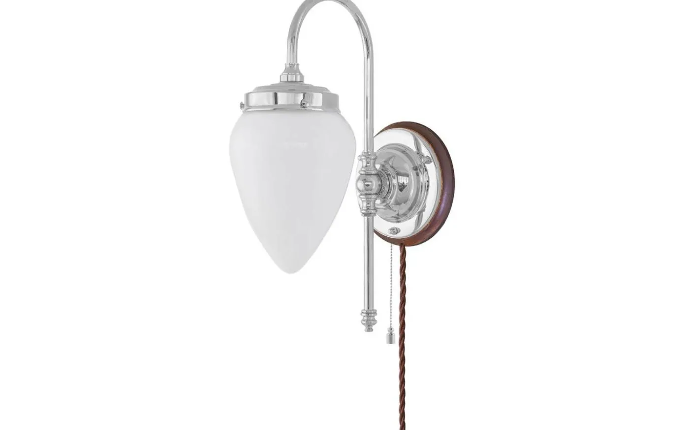 Blomberg - Förnicklad / Brytare / Brunt fäste