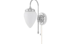 Blomberg - Förnicklad / Brytare / Vitt fäste