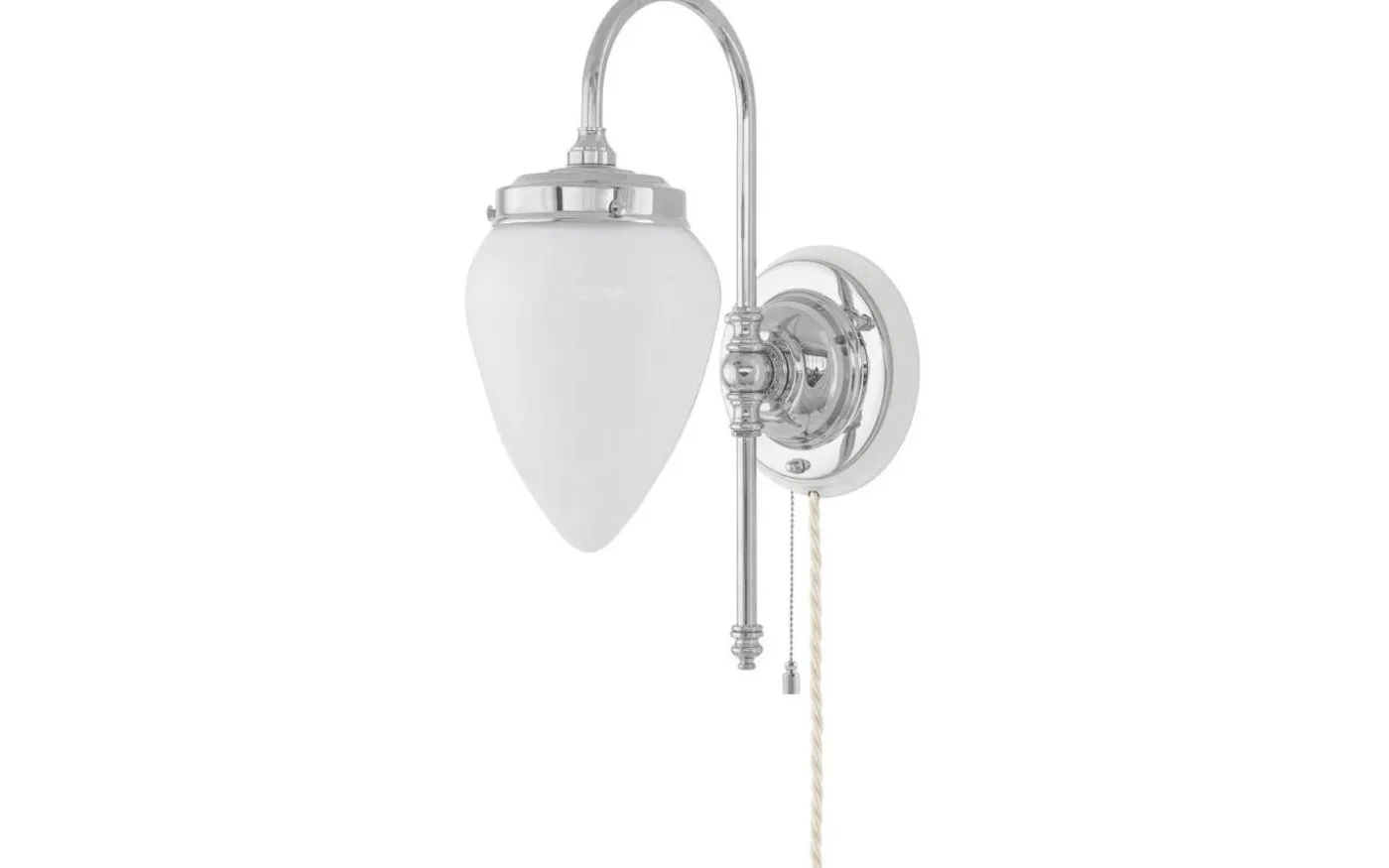 Blomberg - Förnicklad / Brytare / Vitt fäste