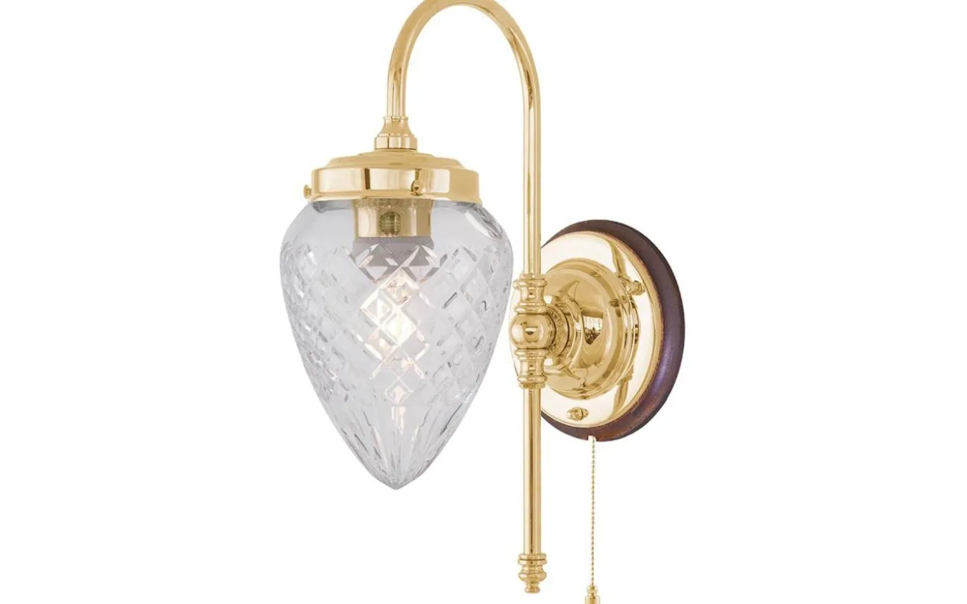 Blomberg - Mässing / Brytare / Brunt fäste