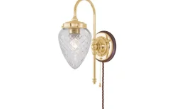 Blomberg - Mässing / Brytare / Brunt fäste