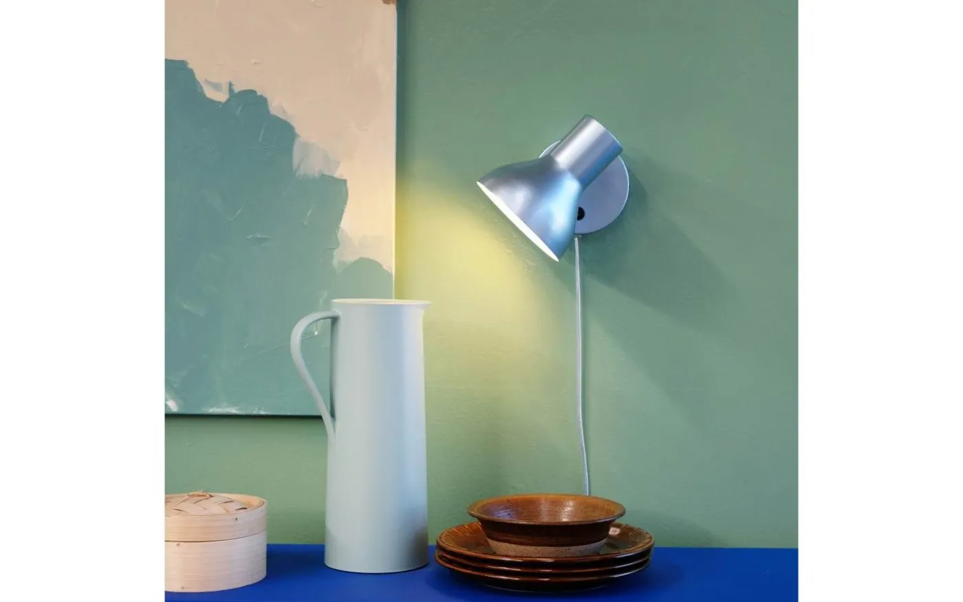 Bob Vägglampa Metallic Blå