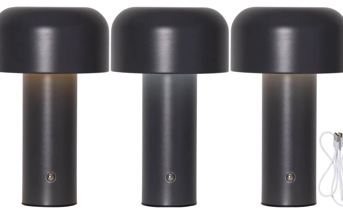 Bobby Uppladdningsbar Bordslampa Mörkgrå