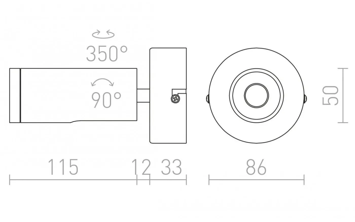 Bogard I Väggspotlight Matt nickel LED 5W 3000K