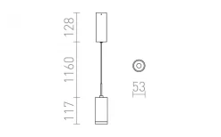 Bogard Takpendel Matt svart LED 5W 3000K