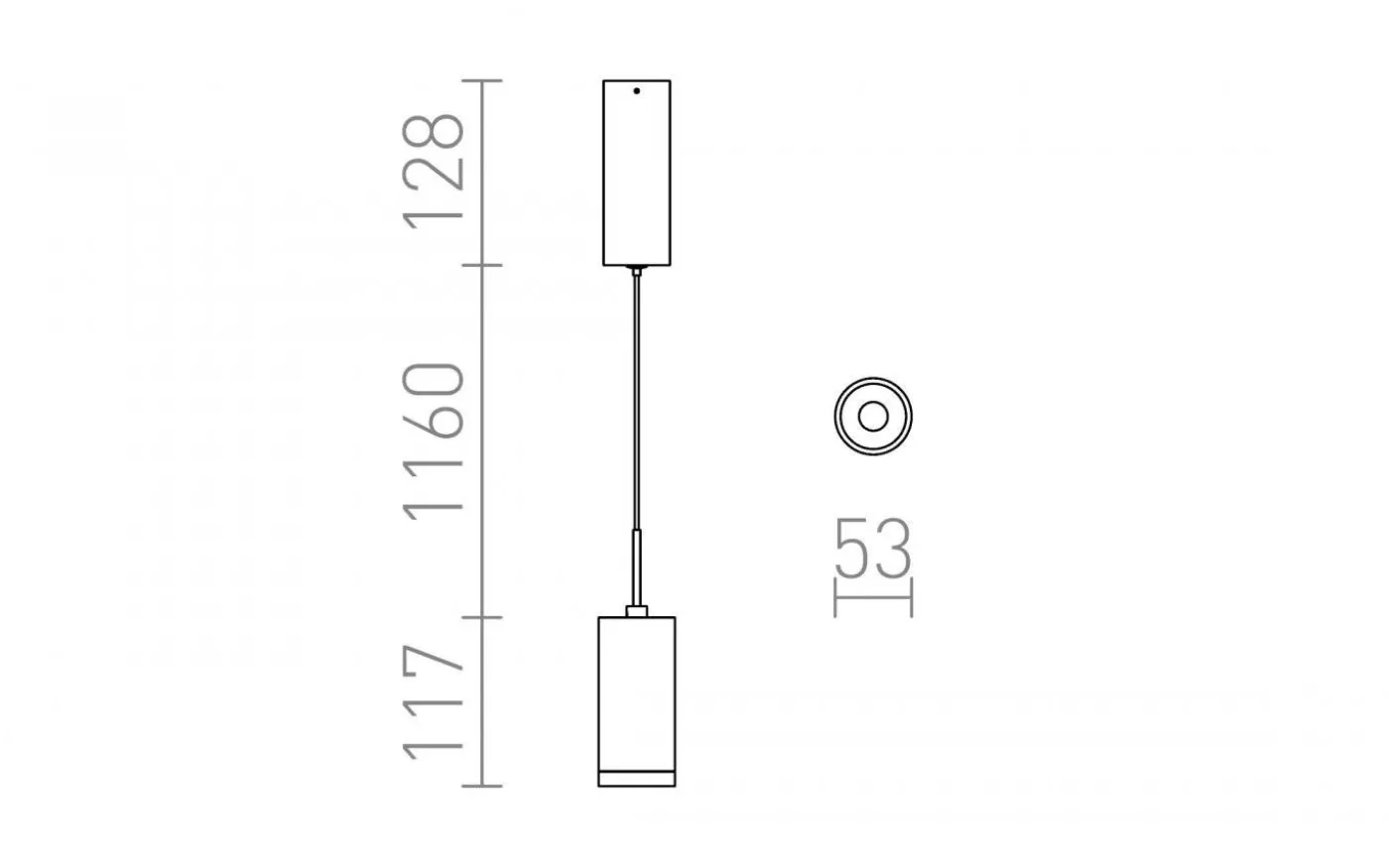 Bogard Takpendel Matt svart LED 5W 3000K