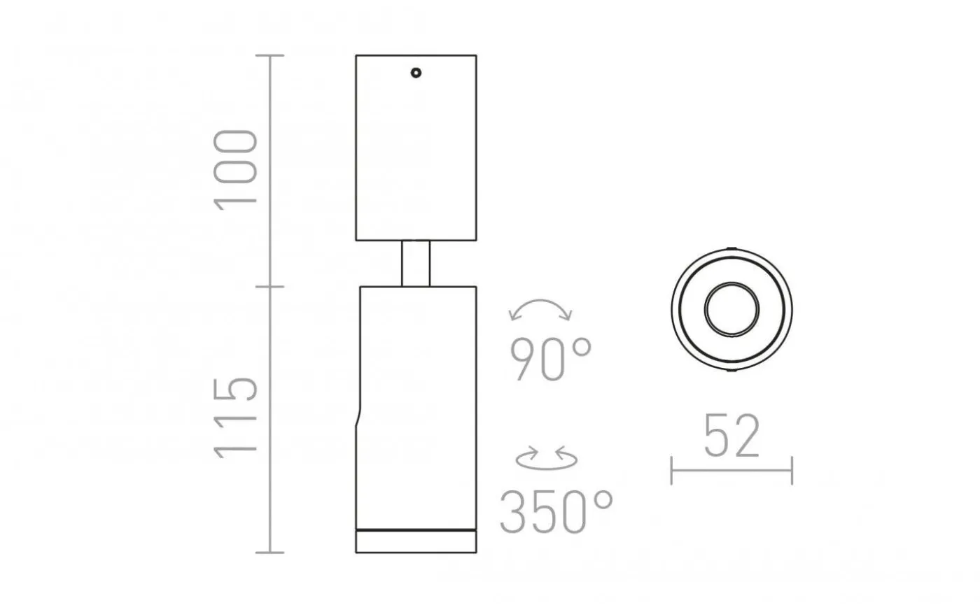Bogard Takspotlight Matt svart LED 5W 3000K
