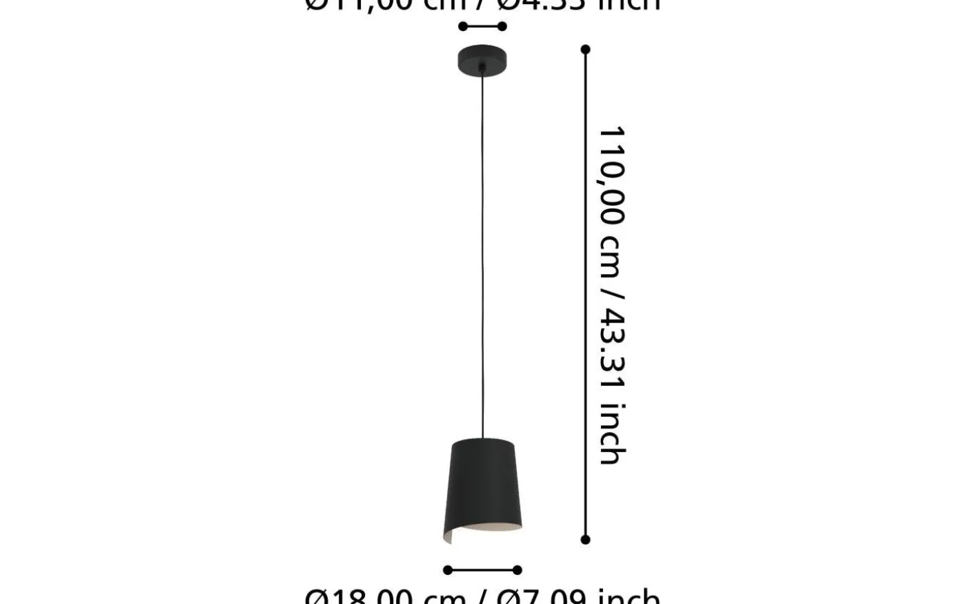 Bolivia Fönsterlampa 18cm Svart