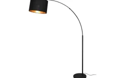 Bolivia Golvlampa E27 matt svart/guld