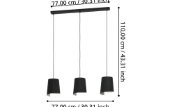 Bolivia Taklampa 88cm Svart