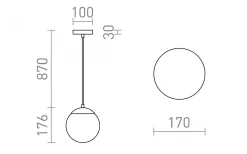 Bolly Fönsterlampa 17cm Krom/Opal IP44