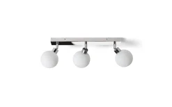 Bolly III Plafond 43cm Opal/Krom IP44