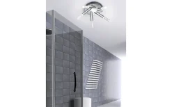 Bolsa H2O Plafond LED rund krom/bubbelglas IP44