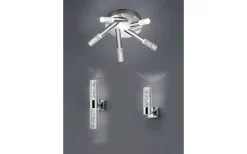 Bolsa H2O Plafond LED rund krom/bubbelglas IP44