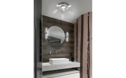 Bolsa H2O Vägglampa LED 2-delad krom/bubbelglas IP44