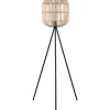 Bordesley Golvlampa 139cm Svart/Natur