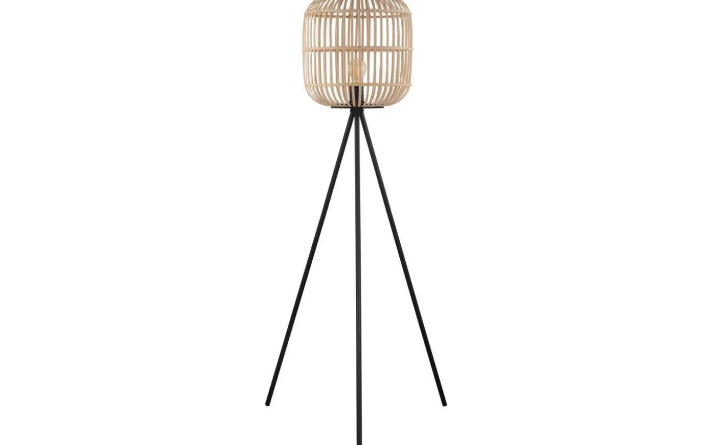 Bordesley Golvlampa 139cm Svart/Natur