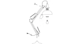 Borgillio Skrivbordslampa 71cm Svart
