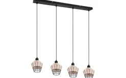 Borka Takpendel 4-delad E27 naturfärg/rotting