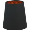 Bosse Lampskärm Ø17cm Bomull Svart/Guld