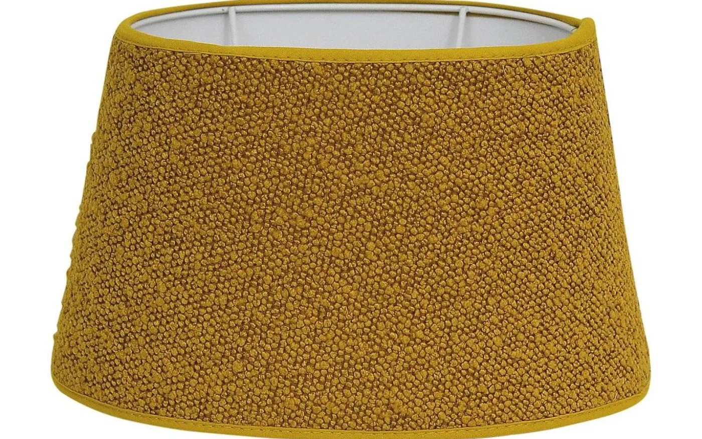 Boucle Lampskärm Oval 20cm Guldgul