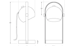 Bow Bordslampa 38cm Svart