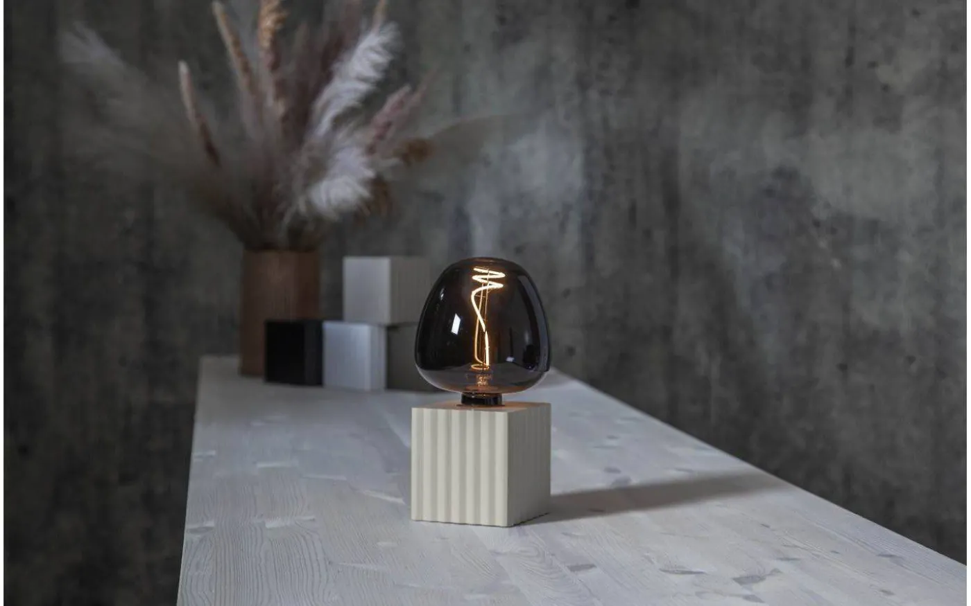 Box Bordslampa 10cm Beige