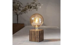 Box Bordslampa 10cm Brun Trä