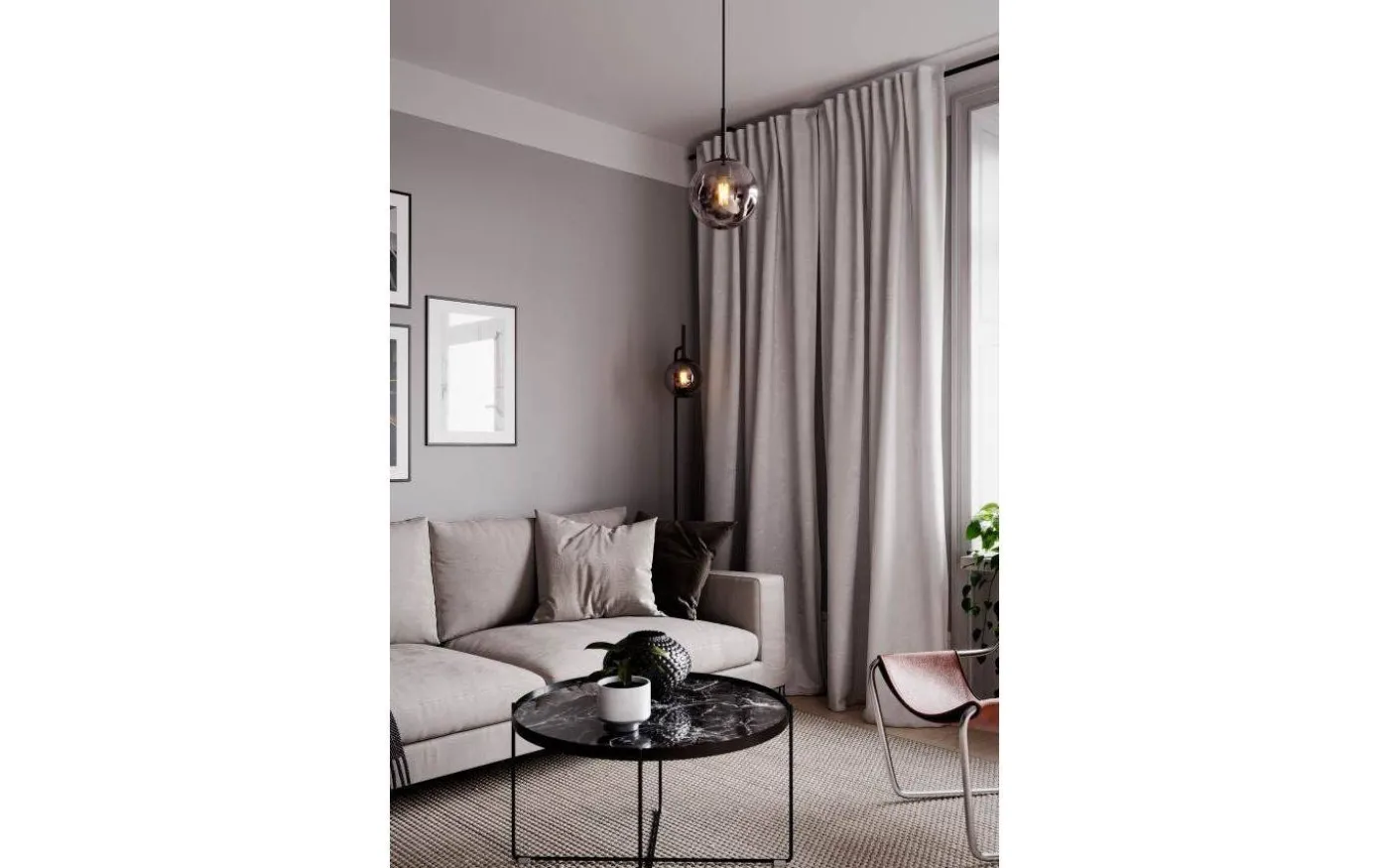 Boyle Golvlampa 164cm Rökgrå