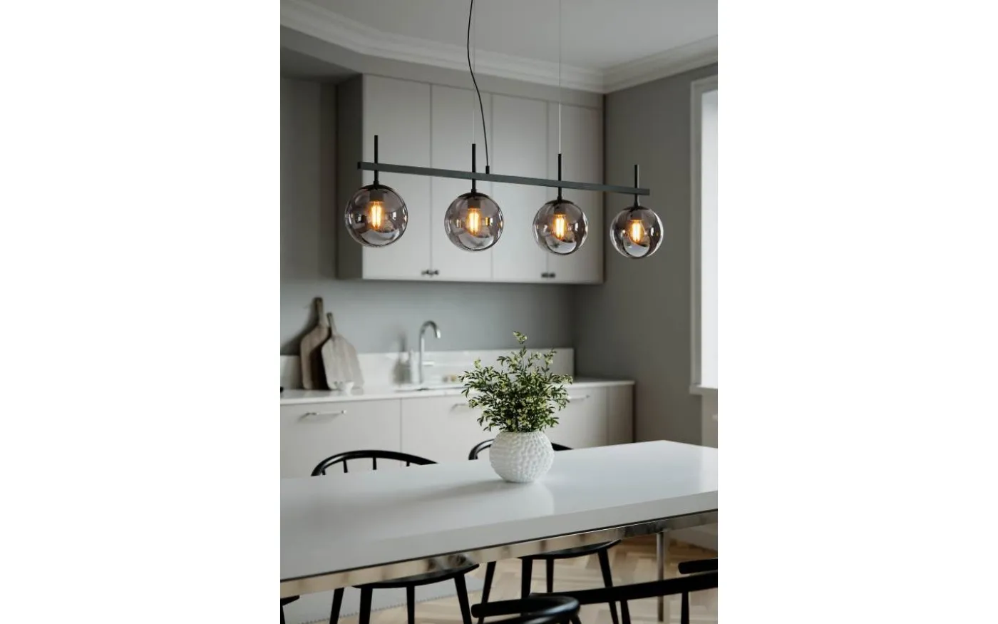 Boyle Taklampa 117cm Rökgrå