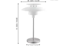 Brenda Bordslampa 50cm Vit