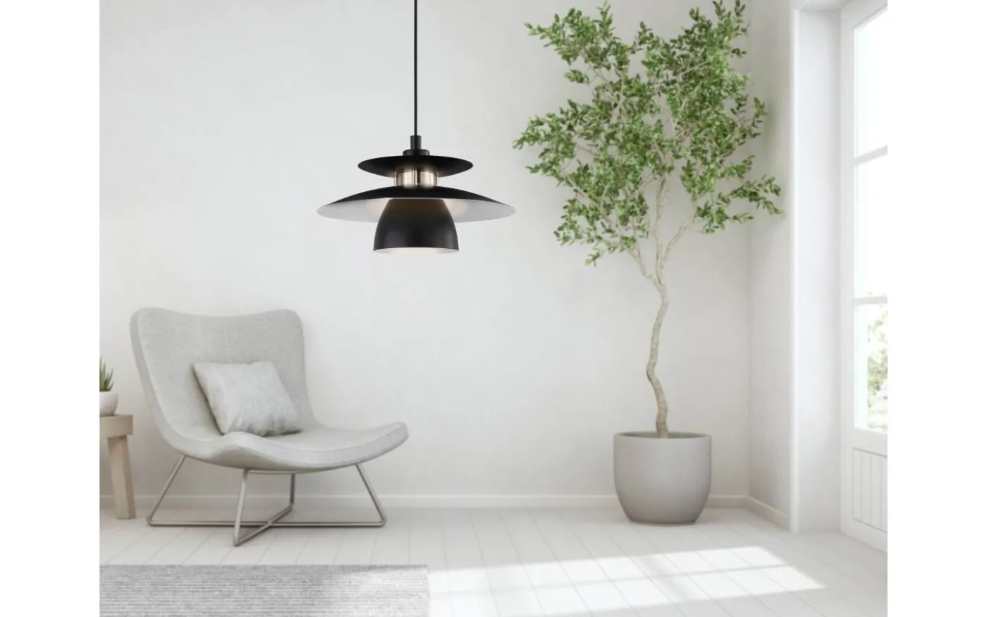 Brenda Taklampa 32cm Svart