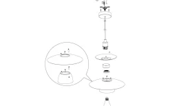 Brenda Taklampa 32cm Svart