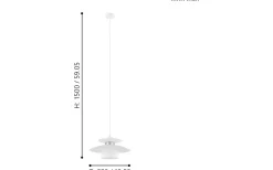 Brenda Taklampa 32cm Vit