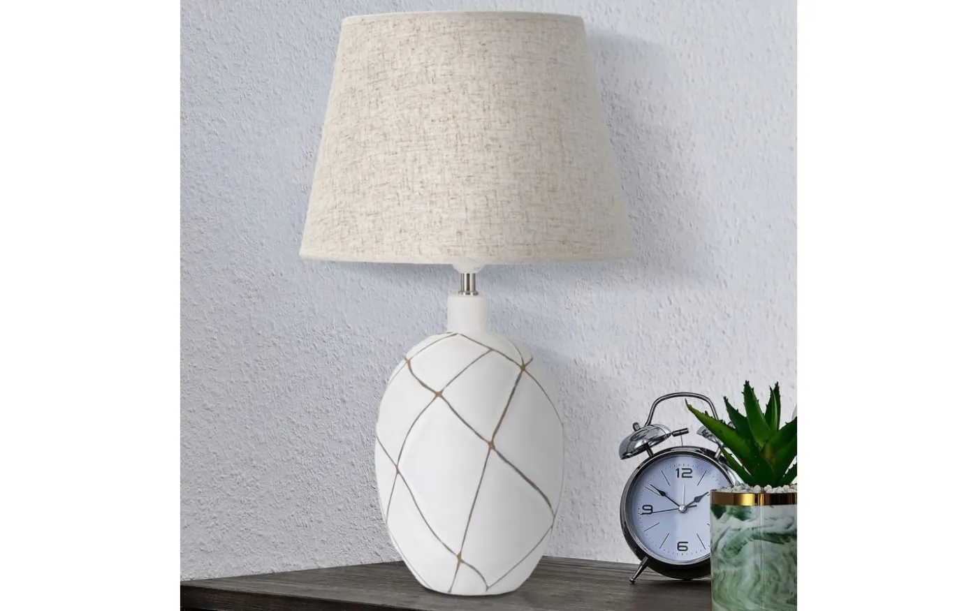 Brillante Bordslampa 60cm Vit/Beige
