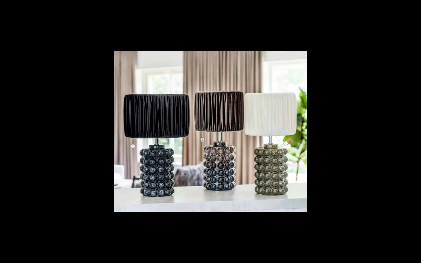 Bubbels Lampfot 29cm Black Marble