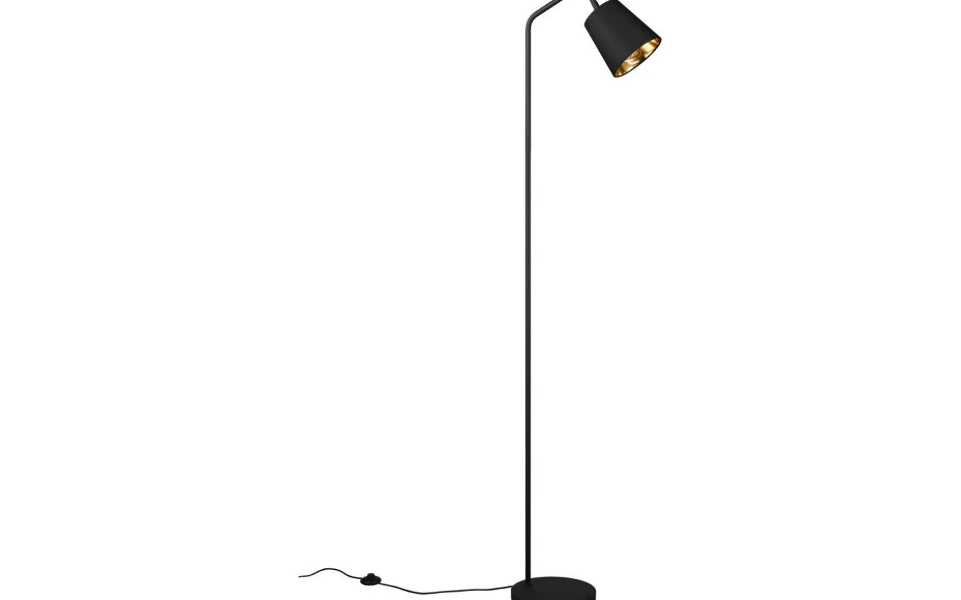 Buddy Golvlampa E27 matt svart/guld