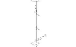 Budensea Golvlampa 180cm GU10 LED 3000K 2x4,5W Svart